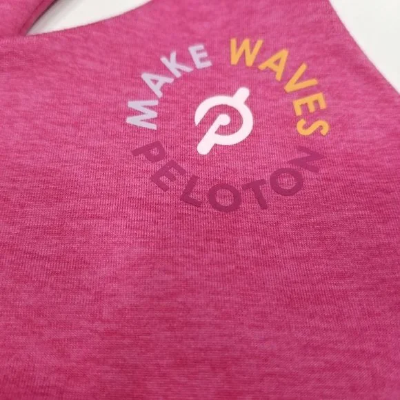 Peloton Strappy Heathered Bra Pink - Make Waves Sz Small - Picture 8 of 9
